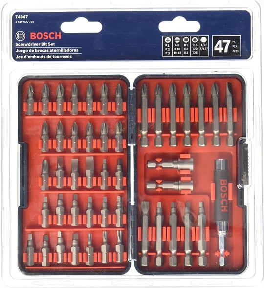 Bosch Matkap ucu seti, u seti, tornavida, 47 par a, T4047