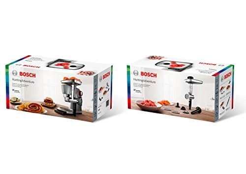 Bosch MUZ9HA1 Lifestyle set Hunting Adventure, kıyma makinesi, Wurststopfer, Kebbevorsatz, Lochscheiben 3,5 – 8 mm mutfak için optimum