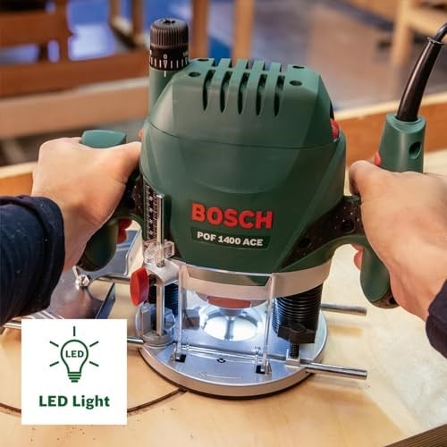 Bosch POF1400 Ace Freze Makinesi, 1400W, Çanta İçinde, Yeşil