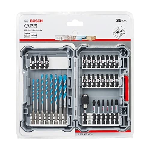Bosch Professional 35 parça MultiConstruction matkap ve Impact Control tornavida ucu seti (Pick and Click, HEX-9, matkap, darbeli ve darbeli matkap aksesuarı)