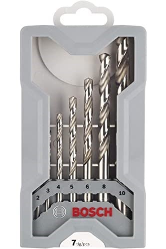 Bosch Professional 7 parça Mini X-Line metal matkap ucu seti (metal, HSS-G, taşlanmış, matkap aksesuarı) gri - Seçenekler: Ø 2-10 mm, Ø 2,6 mm, Ø 4,7 mm, Ø 5,3 mm, Ø 5,7 mm, Ø 6,6 mm...