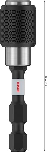 Bosch Professional Accessories 2608522320 Hızlı Kilit Uç Tutucu (Darbe Kontrolü, 1/4 İnç Altıgen Şaft, Maymuncuk Ve Tıklama)