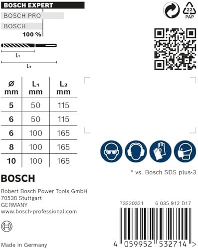 Bosch Professional Accessories 5 parça Expert SDS plus-7X Kırıcı Delici Delme Uçları (Yumuşak taş, Sert taş, Beton, Donatılı b - Seçenekler: 1 adet, 3 parçalı, 5 parçalı, 7 parça., 10 adet, 30 adet...