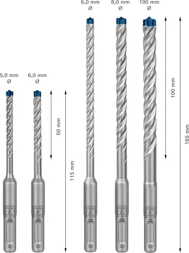 Bosch Professional Accessories 5 parça Expert SDS plus-7X Kırıcı Delici Delme Uçları (Yumuşak taş, Sert taş, Beton, Donatılı b - Seçenekler: 1 adet, 3 parçalı, 5 parçalı, 7 parça., 10 adet, 30 adet...