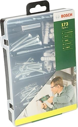 Bosch Professional Accessories Bosch Diy 173 Parça Aksesuar & Sabitleme Seti, Matkap ucu, Vidalama ucu, Vida, Dübel, Üniversal Tutucu, Yeşil