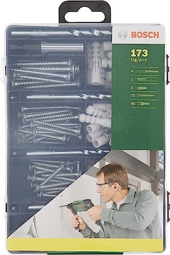 Bosch Professional Accessories Bosch Diy 173 Parça Aksesuar & Sabitleme Seti, Matkap ucu, Vidalama ucu, Vida, Dübel, Üniversal Tutucu, Yeşil