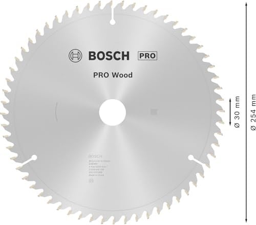Bosch Professional Accessories Daire Testere Bıçağı, Gri, 254x30x2.0 mm, 60, 1 Adet - Bedenler: 18,4 cm, 19 cm, 21 cm, 21,6 cm, 23 cm, 25,4 cm, Ø 160 mm...