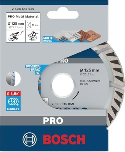 Bosch Professional Accessories Elmas Kesme Ve Delme Aksesuarları, Disk, Gri, 1 Adet, 12,5 cm
