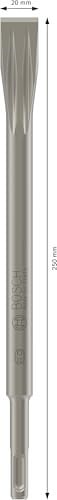 Bosch Professional Accessories Pro yassı keski Long Life SDS-plus, 2609390394 - Seçenekler: 20/250 mm, 25/600 mm, 400 mm
