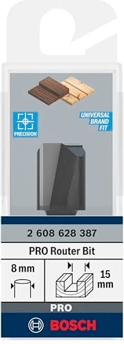 Bosch Professional Ahşap İçin Standart Yiv Frezesi (Ø 15 Mm, Çalışma Uzunluğu 19,6 Mm, El Frezesi Aksesuarı, 8 Mm) - Seçenekler: D1 4 mm, L 8 mm, G 51 mm, D1 12 mm, L 32 mm, G 62 mm...