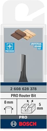 Bosch Professional Ahşap İçin Standart Yiv Frezesi (Ahşap İçin, Ø 5 Mm, Çalışma Uzunluğu 12,7 Mm, El Frezesi Aksesuarı) - Seçenekler: Ø 5 mm, Ø 14 mm, Ø 16 mm, Ø 18 mm, Ø 20 mm, Ø 22 mm, L 19...