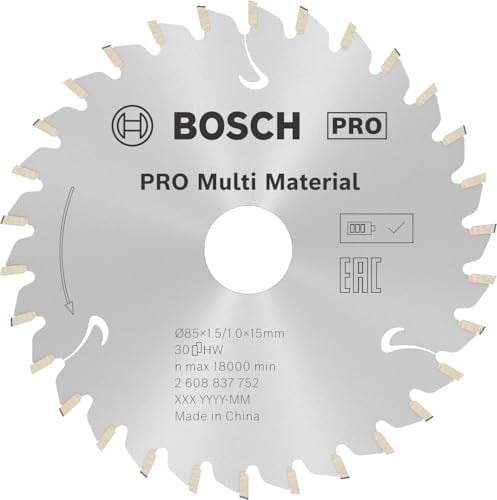 Bosch Professional Dairesel Testere Bıçağı, Standart ( 85 x 15 x 1,5 mm, 30 dişli, akülü daire testere aksesuarı)