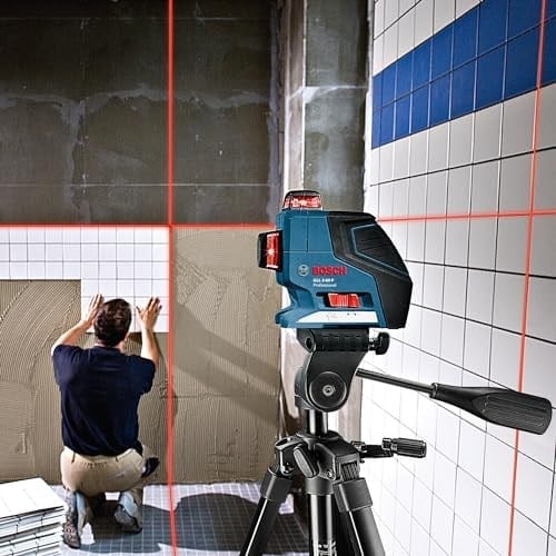 Bosch Professional GLL 3-80 Çizgi Lazer (30m Çalışma Alanı [Alıcı ile 120m], 4 x AA Pil, IP 54 Toza Karşı Koruma Sistemi, Kırmızı Lazer, Taşıma Çantası)
