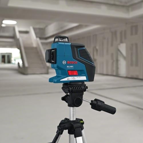 Bosch Professional GLL 3-80 Çizgi Lazer (30m Çalışma Alanı [Alıcı ile 120m], 4 x AA Pil, IP 54 Toza Karşı Koruma Sistemi, Kırmızı Lazer, Taşıma Çantası)