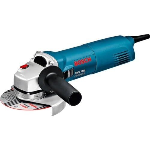 Bosch Professional GWS 1400 açılı taşlama makinesi 601824800, 1.400 W motor, 125 mm disk çapı, yuva flanşı, koruyucu kapak, germe somunu, iki delikli anahtar, kartonda