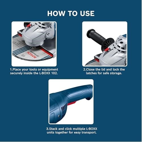 Bosch Professional L-BOXX 102 Taşıma ve Saklama Ekipmanı (Sortimo sistemiyle tüm L-Boxx çantalarla uyumludur)