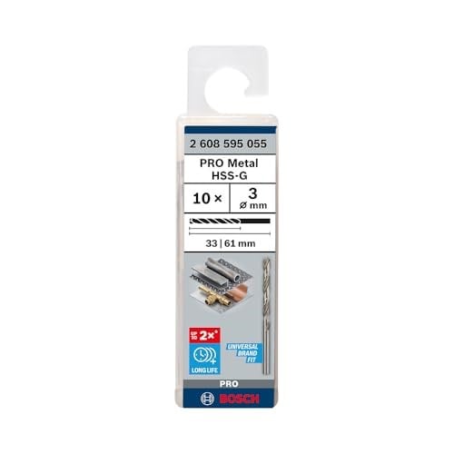 Bosch Professional Matkap Ve Kırıcı Delici Uçları, Metal Matkap Uçları, Gri, 10 Adet - Seçenekler: Ø 1 mm, Ø 2 mm, Ø 2,2 mm, Ø 2,5 mm, Ø 2,8 mm, Ø 3 mm, Ø 3...
