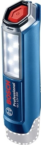 Bosch Professional pil lamba GLi 12 V-300 (pil, karton, 12 Volt, ışık akımı: 300 Lümen)
