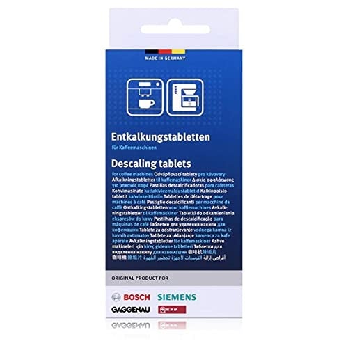 Bosch Siemens 311819 00311819 orijinal 3 x kireç çözücü Tab Entkalkungstabletten Entkalkertabletten temizlik 2 in1 Calc + Protect, kısmen EQ. 5 EQ. 6 EQ. 7 EQ. 8 kahve otomatı kahve makinesi kahve mak