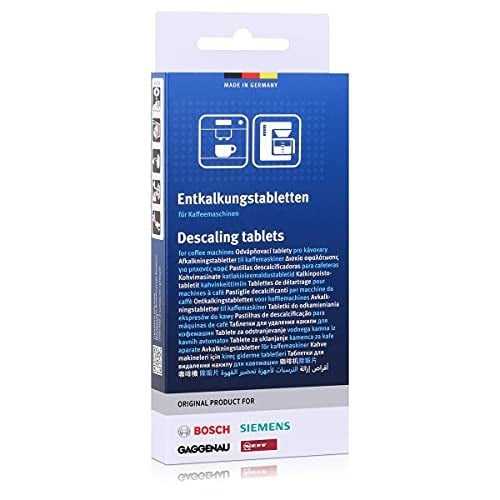 Bosch Siemens 311819 00311819 orijinal 3 x kireç çözücü Tab Entkalkungstabletten Entkalkertabletten temizlik 2 in1 Calc + Protect, kısmen EQ. 5 EQ. 6 EQ. 7 EQ. 8 kahve otomatı kahve makinesi kahve mak