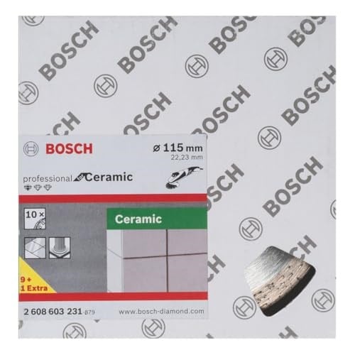Bosch Standard Seri Seramik İçin, 9+1 Elmas Kesme Diski Set 115 mm - Bedenler: 115 mm, 125 mm