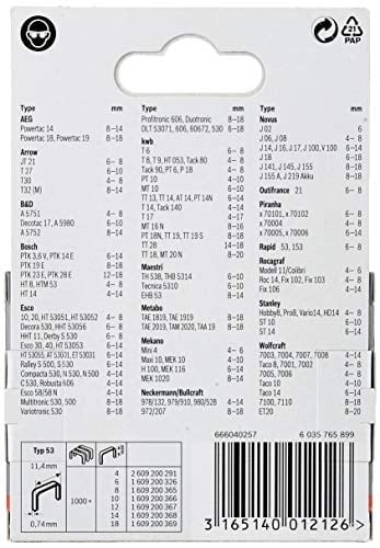 Bosch - Zımba Teli Tip 53 11, 4 * 0, 74 * 6 mm