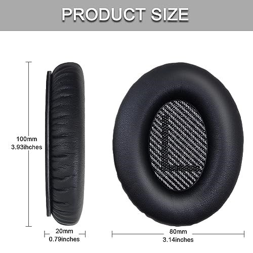 Bose QuietComfort 35 (QC35) ve Quiet Comfort 35 II (QC35 ii) Kulaklıklar için Yedek Kulak Pedleri, Yedek Kulak Pedleri Yastıkları Bellek Gürültü Yalıtımlı Kulaklık Kılıfları Köpük Yumuşak Deri