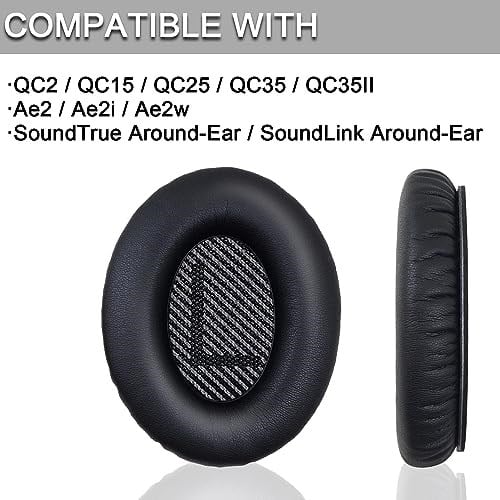 Bose QuietComfort 35 (QC35) ve Quiet Comfort 35 II (QC35 ii) Kulaklıklar için Yedek Kulak Pedleri, Yedek Kulak Pedleri Yastıkları Bellek Gürültü Yalıtımlı Kulaklık Kılıfları Köpük Yumuşak Deri