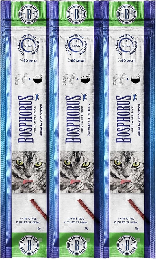 BOSPHORUS 3lü Kuzu Etli ve Pirinçli Kedi Ödülü