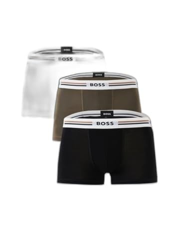 BOSS Logolu Elastik Bel Bantlı Pamuklu 3Lü Paket Boxer, 50531684