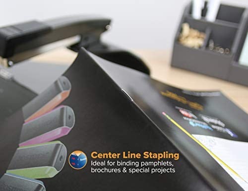 Bostitch Office No-Jam zımba makinesi, 20 yaprak, kolay ciltleme, siyah (B440SB), Saddle Stapler