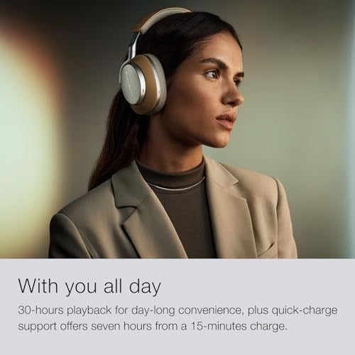 Bowers & Wilkins PX8 kablosuz kulak üstü kulaklık, Bluetooth ve gürültü önleyici, siyah