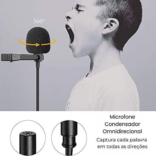 Boya by-M1 akıllı telefon ve Canon/Nikon Kamera için 3,5 mm Lavalier-mikrofon, siyah, kullanma kılavuzu İngilizce dil