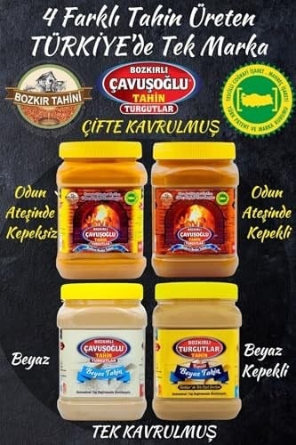 Bozkırlı Çavuşoğlu Tahin Çifte Kavrulmuş Kepekli Katkısız 930 gr