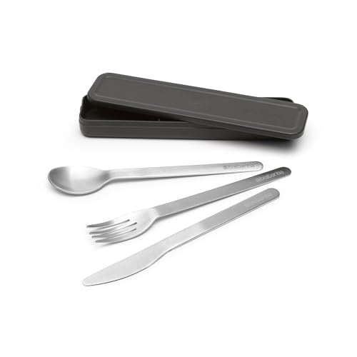 Brabantia 004-01-Make Take Dark Grey Plastik Yemek Taşıma Tabağı 1L
