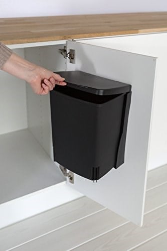 Brabantia 395246 Gömme Çöp Kutusu, 10 Litre Siyah