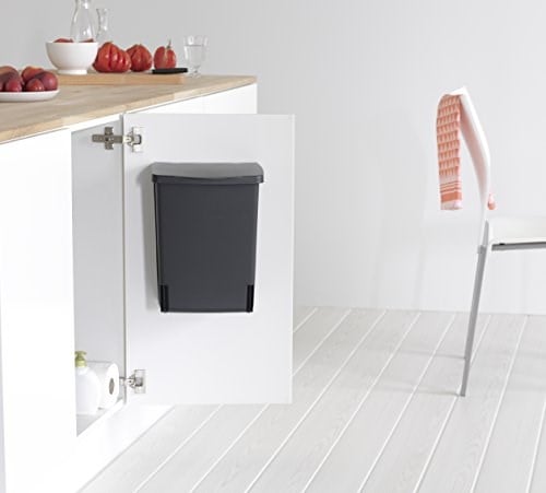 Brabantia 395246 Gömme Çöp Kutusu, 10 Litre Siyah