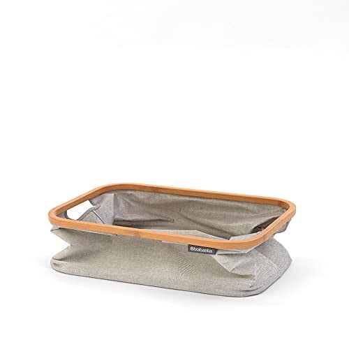 Brabantia Çamaşır Sepeti, Bambu, 40 L, Gri