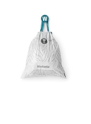 Brabantia PerfectFit çöp torbası, çoklu paket (kod W/5 l) ekstra güçlü çöp torbaları, çekme bantlı, 10 rulo (200 çöp torbası)