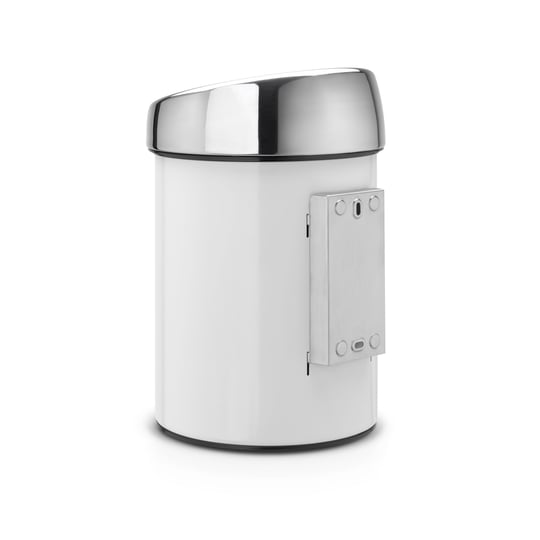 Brabantia Touch Bin plastik eklentili Çöp kutusu, paslanmaz çelik, Beyaz, 3 l