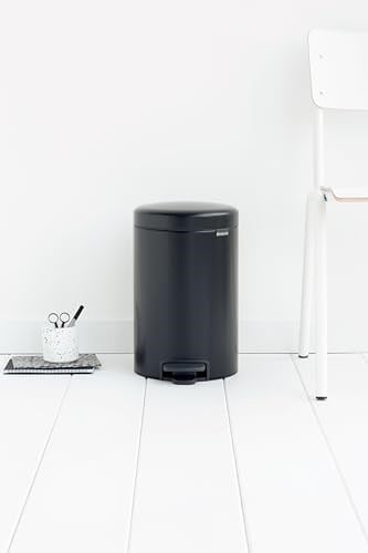 Brabantia Tret Çöp Kovası, İç Kovalı, Plastik, Çelik, plastik, mat siyah, 12 Liter - Seçenekler: 3 L, 3 Liter, 5 L, 5 Litre, 12 L, 12 Liter, 20 L, 20 litre...