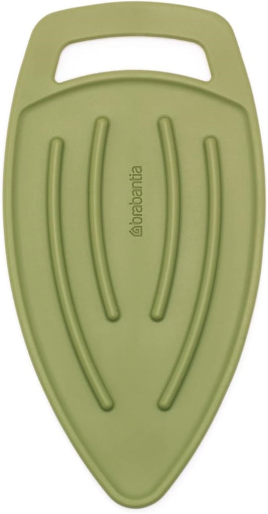 Brabantia - Ütü altlığı – ısıya dayanıklı ütü matı – koruyucu, esnek silikon – ütü rafı – kolay saklanabilir – maks. 220 °C – Çamaşır aksesuarı – Calm Green – 28,5 x 0,5 x 15 cm