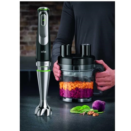 Braun MultiQuick 9 MQ 9195XLI 2L El Blenderi 1200W Siyah, Paslanmaz Çelik