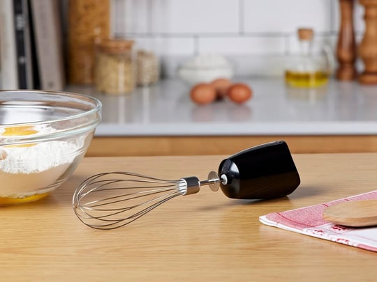 Braun paslanmaz çelik çırpma teli başlığı MQ 10 - El mikseri aksesuarı, Braun MultiQuick EasyClick sistemli el mikseri ile uyumlu, siyah