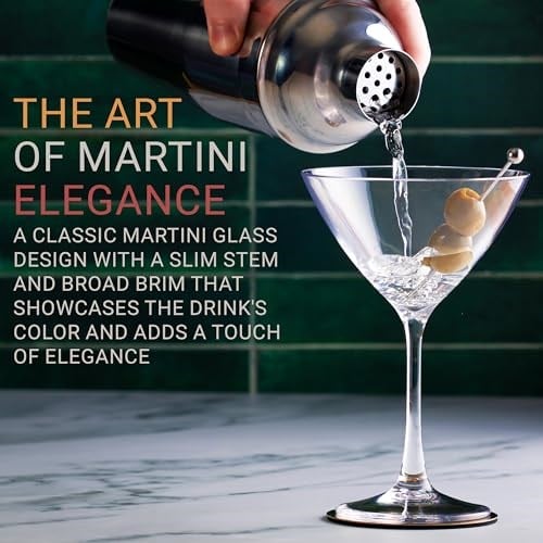 Bravario Plastik Martini Bardakları, Kırılmaz Üstün Kaliteli İçecek Takımı, Tritan Yeniden Kullanılabilir Coupe Cam Eşyaları, BPA İçermeyen Bulaşık Makinesinde Yıkanabilir Bardaklar, 8 oz 4lü Set