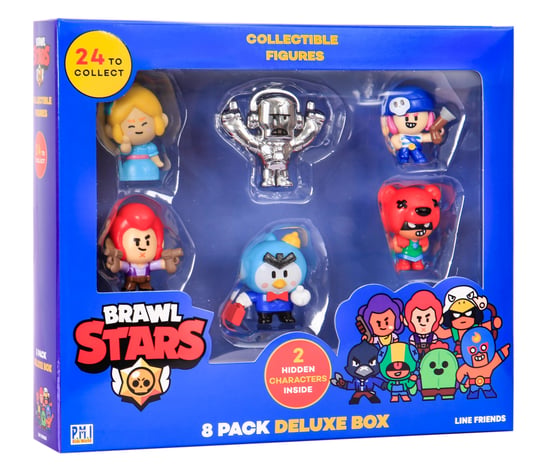 Brawl Stars P.M.I Koleksiyon Figürleri - 8li Paket Lüks Kutu - 2 Nadir Gizli Karakter (S1) (Rastgele) (BRW2070) Dahil