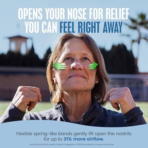 Breathe Right Nasenpflaster, büyük, ten rengi, 1 Pack (30 strips)