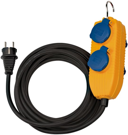 Brennenstuhl 1151740010 Baustellenkabel IP54 PowerBlock 10 m H07RN-F3G1,5, siyah