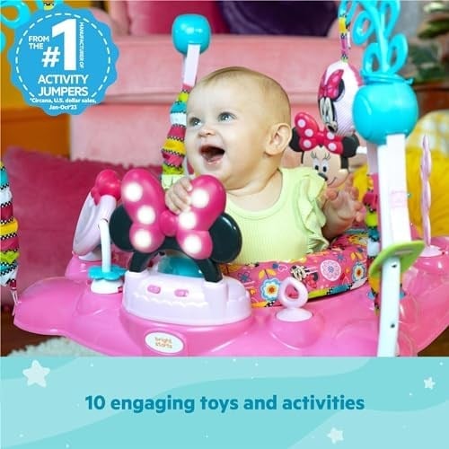 Bright Starts Disney Baby Minnie Mouse PeekABoo Işıklı ve Melodili Aktivite Hoppalası, 6 Aylık ve Üzeri, 11 kga kadar