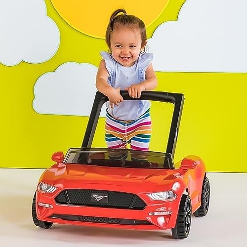 Bright Starts Ways to Play 4ü 1 arada Walker - Ford Mustang, Kırmızı, 6 Aylık +, Kırmızı